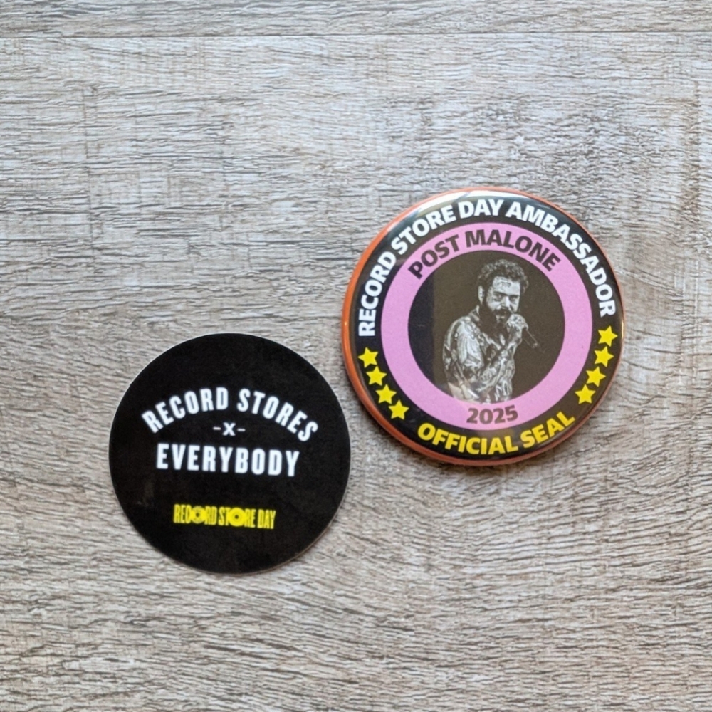 Post Malone Record Store Day Ambassador button and sticker bundle RSD